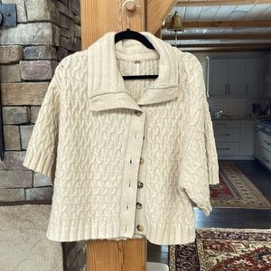 Free People, beige cardigan, size M